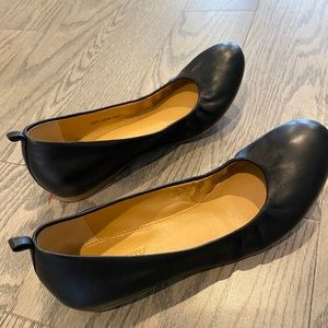 JCREW Black leather flats